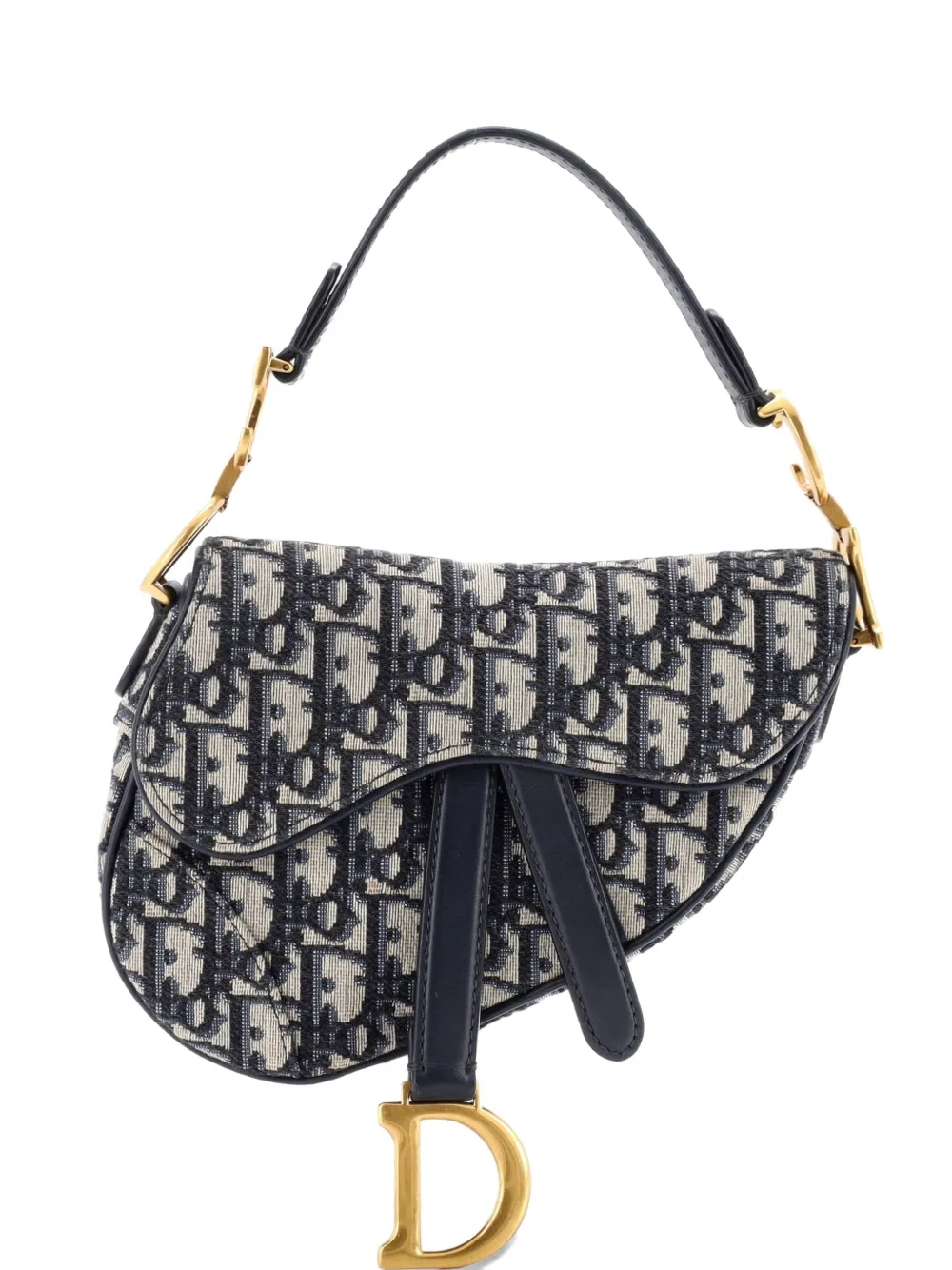 Christian Dior Pre-Owned Saddle Handbag Oblique Canvas Mini shoulder bag - Blau