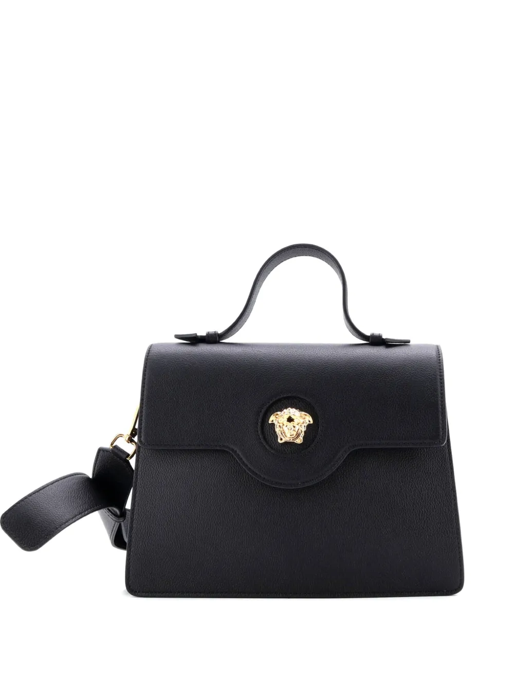 Versace Pre-Owned La Medusa Top Handle Tote Bag Leather shoulder bag - Nero