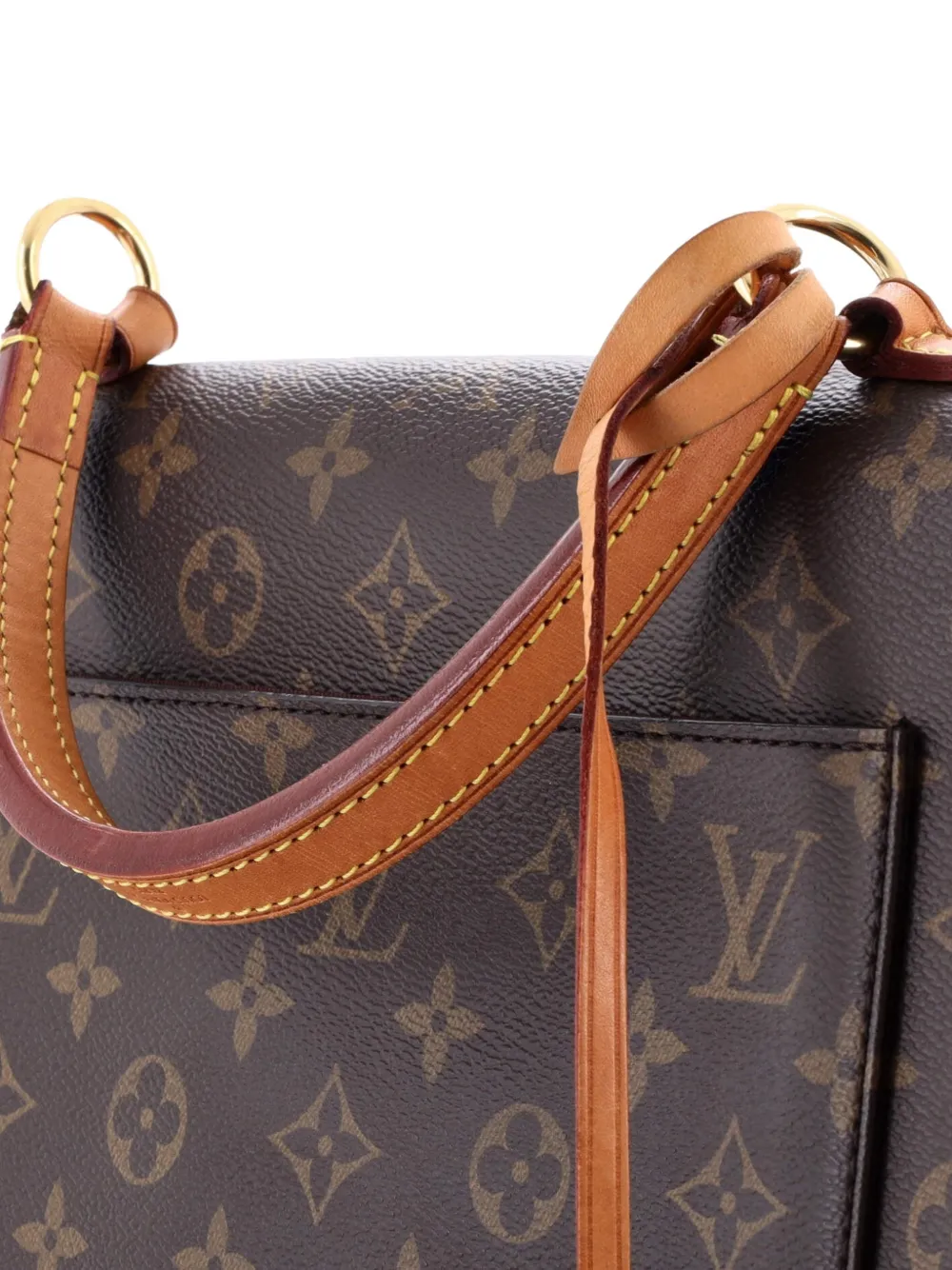 Louis Vuitton Pre-owned Cluny Top Handle Bag Monogram Canvas MM Shoulder Bag in Brown, view 5