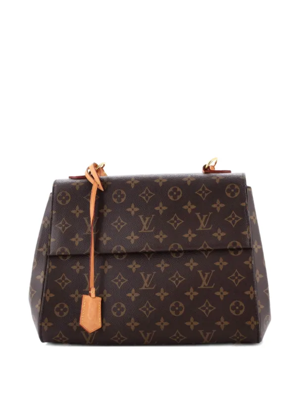 Louis Vuitton Pre-owned Cluny Top Handle Bag Monogram Canvas MM Shoulder Bag in Brown