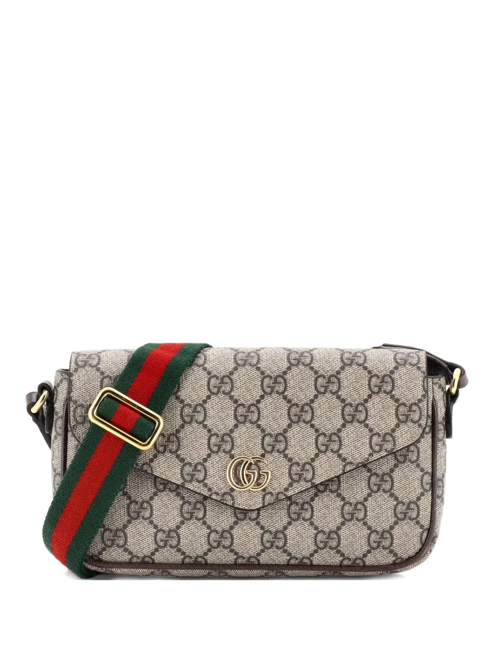 Gucci Pre-Owned Ophidia Envelope Flap GG Coated Canvas Mini shoulder bag - Marrone