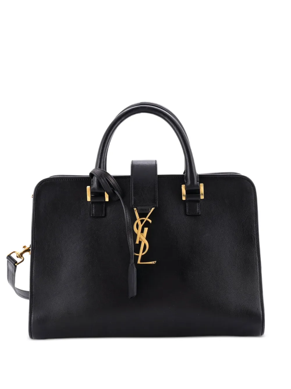 Saint Laurent Pre-Owned Monogram Cabas Leather Small satchel - Black