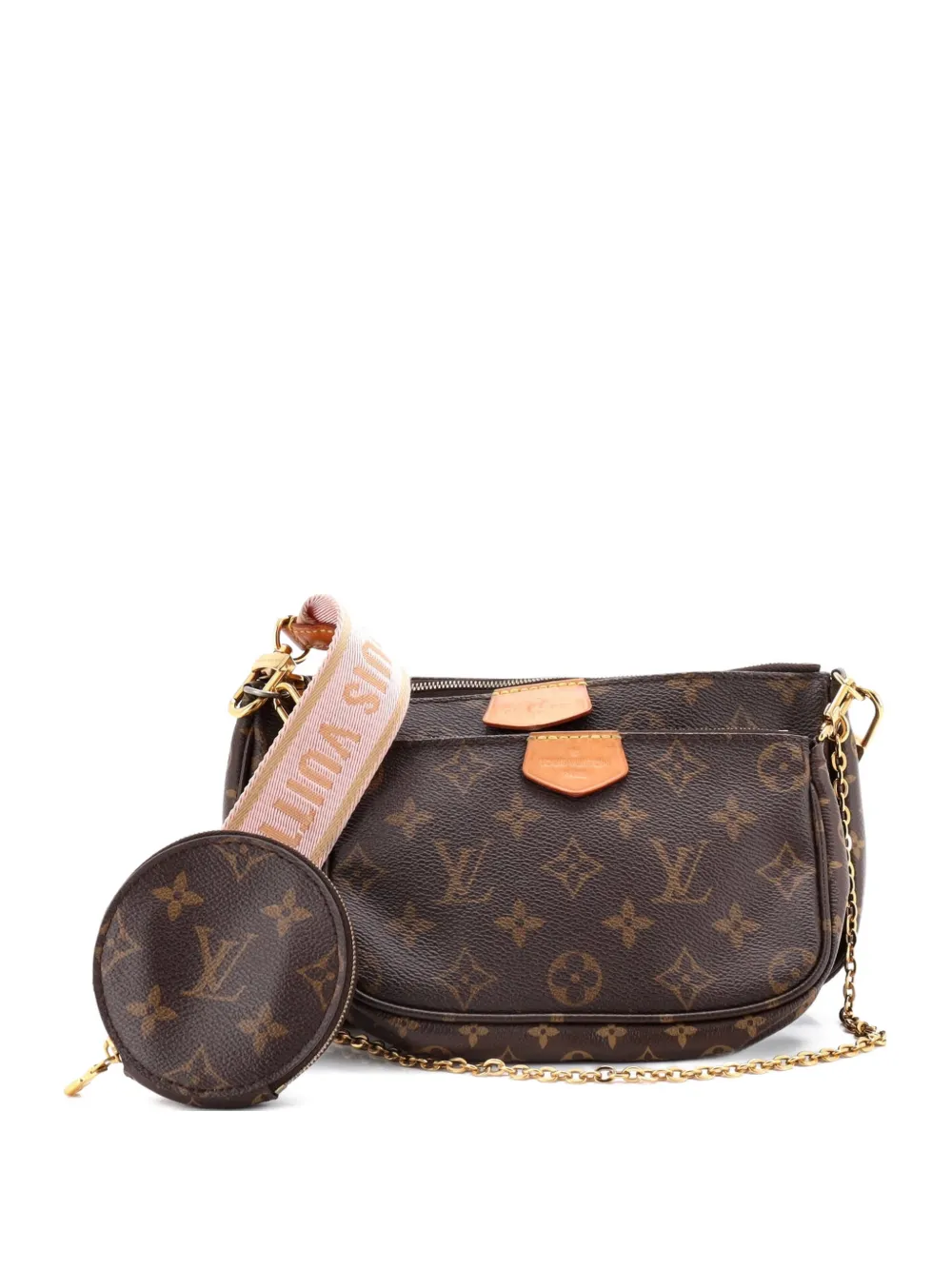 Louis Vuitton Pre-Owned Multi Pochette Accessoires Monogram Canvas crossbody bag - Braun