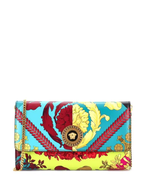 Versace Pre-Owned Icon Wallet on Chain Printed Leather clutch bag
