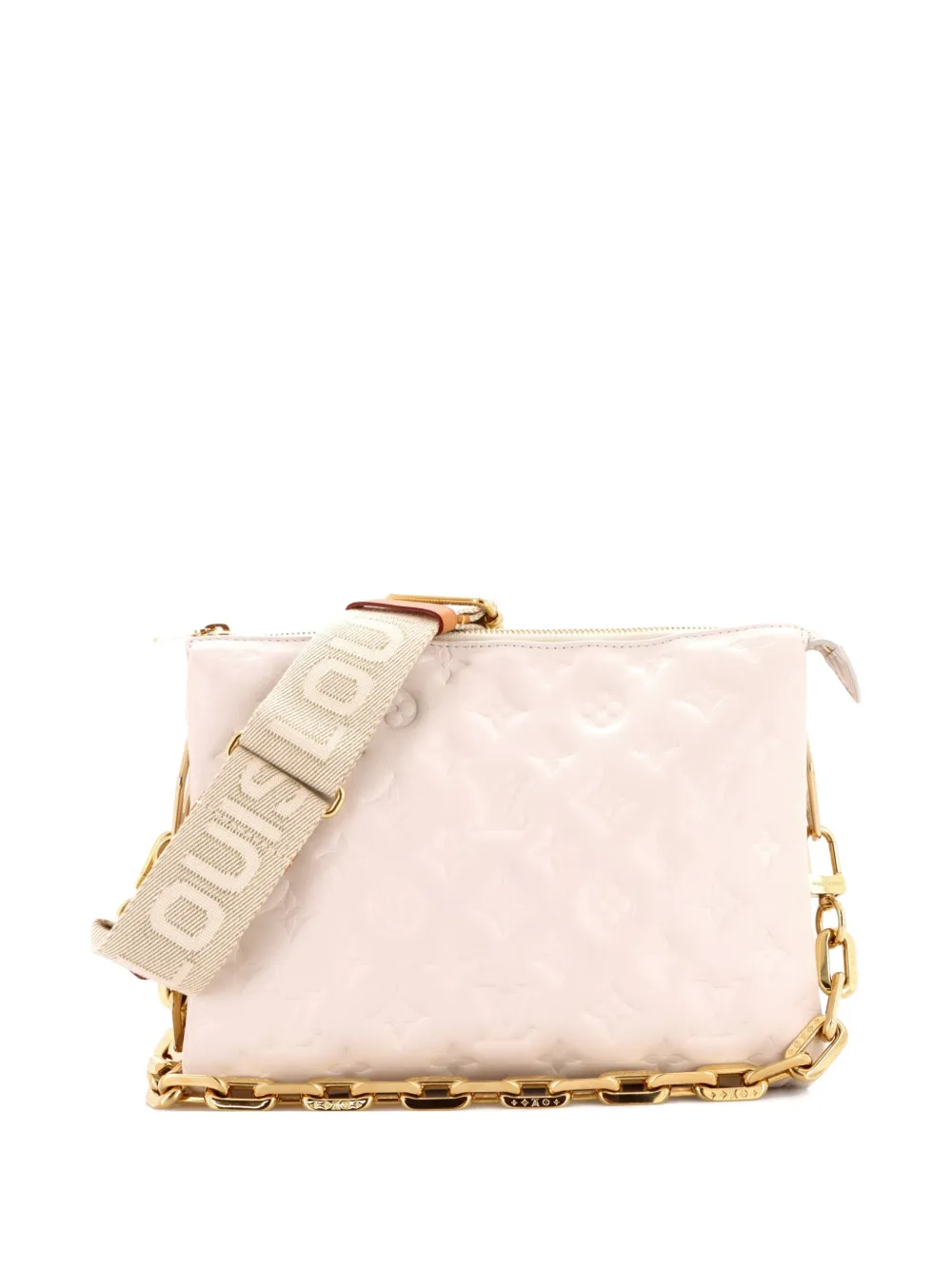 Louis Vuitton Pre-Owned Coussin Bag Monogram Embossed Lambskin PM crossbody bag - Bianco