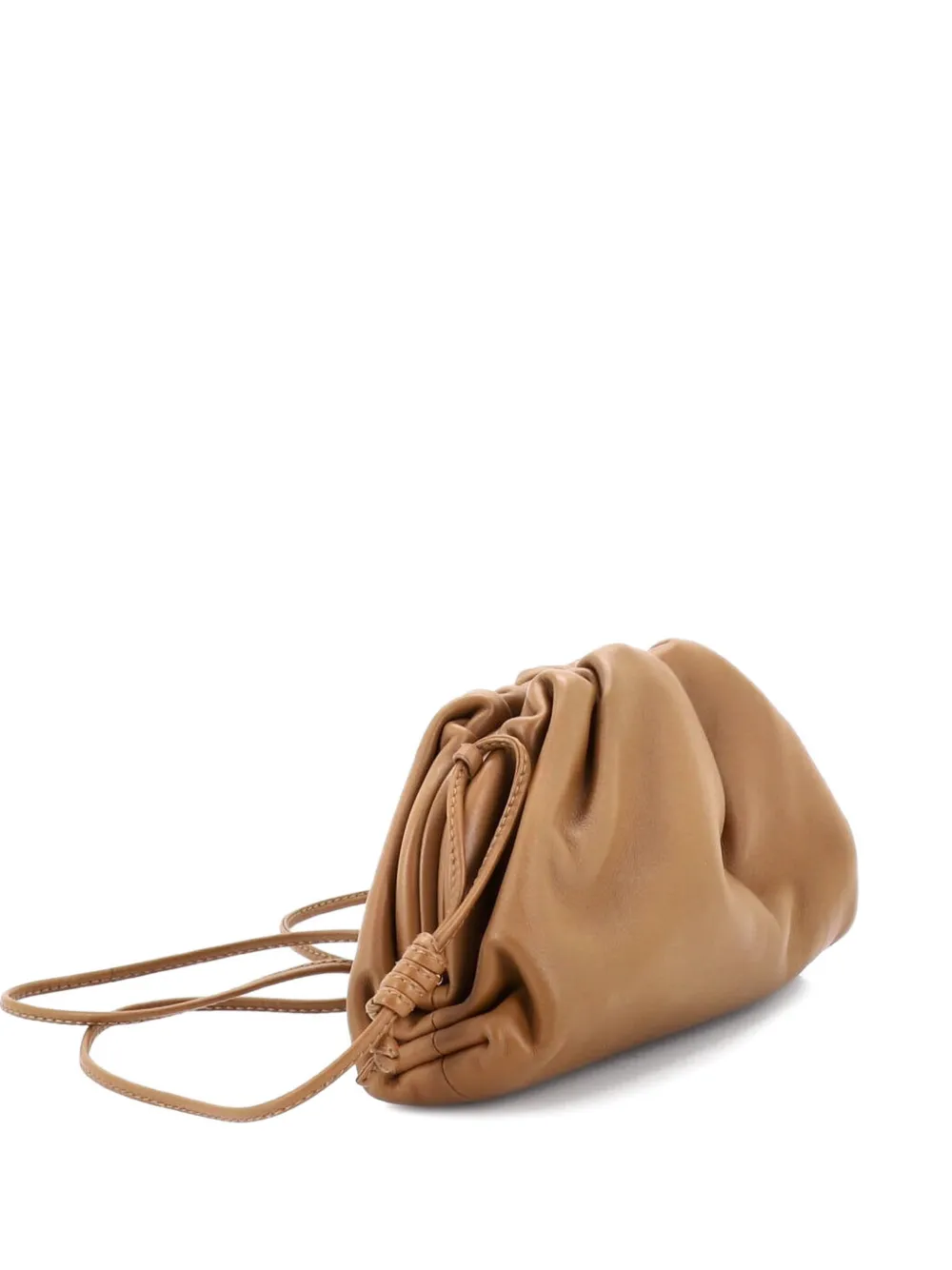 Bottega Veneta Pre-Owned The Pouch Leather Mini crossbody bag - Marrone