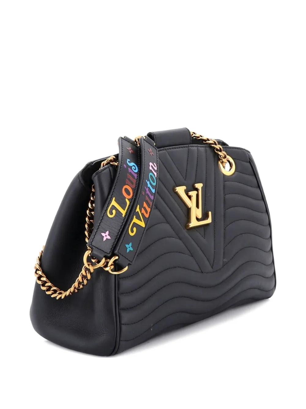 Louis Vuitton Pre-Owned New Wave Chain Tote Quilted Leather shoulder bag - Nero