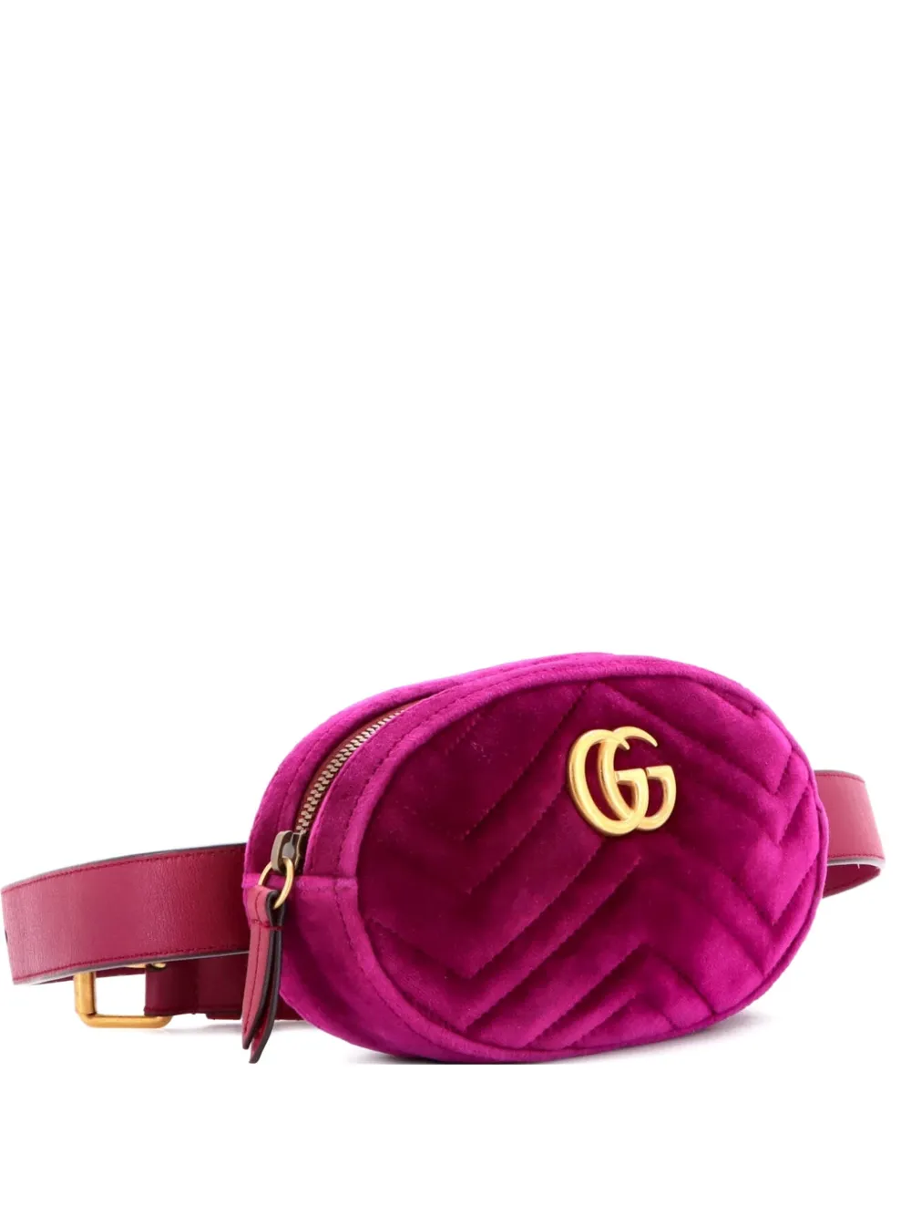 Gucci Pre-Owned GG Marmont Matelasse Velvet belt bag - Viola