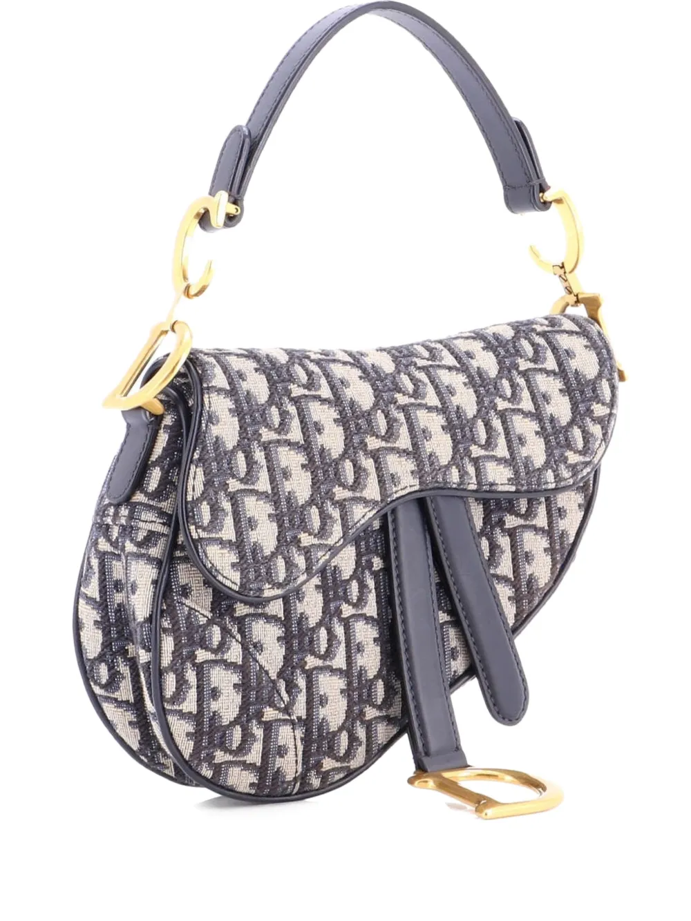 Christian Dior Pre-Owned Saddle Handbag Oblique Canvas Mini shoulder bag - Blu