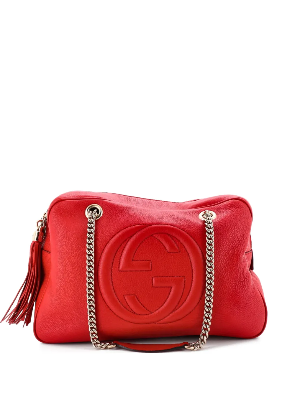 Gucci Pre-Owned Soho Chain Zip Leather Medium shoulder bag - Rosso