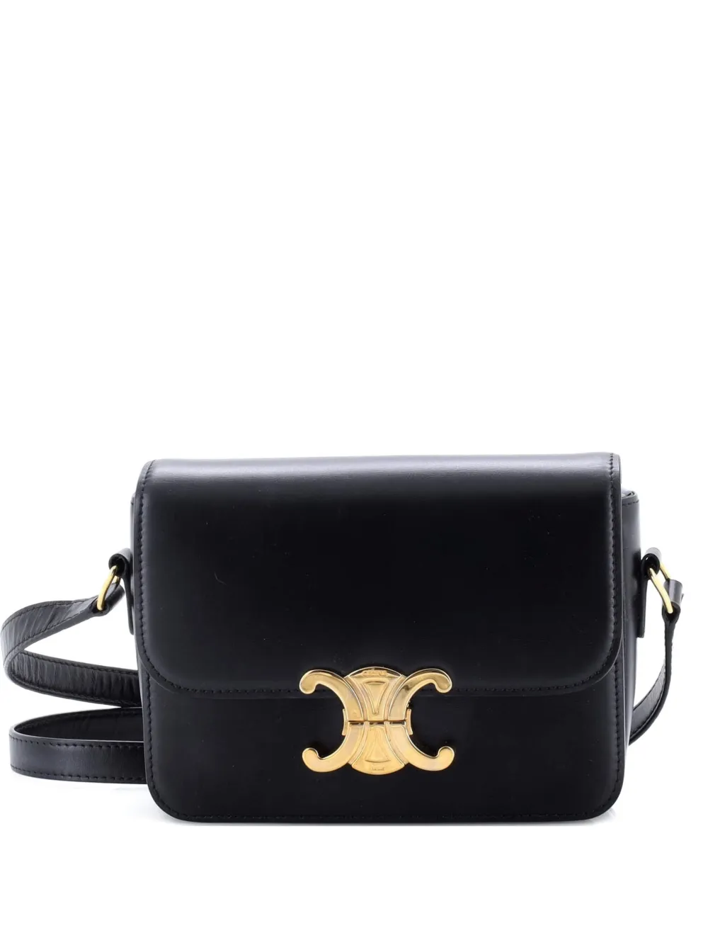 Celine Pre-Owned Triomphe Shoulder Bag Smooth Calfskin Teen crossbody bag - Nero