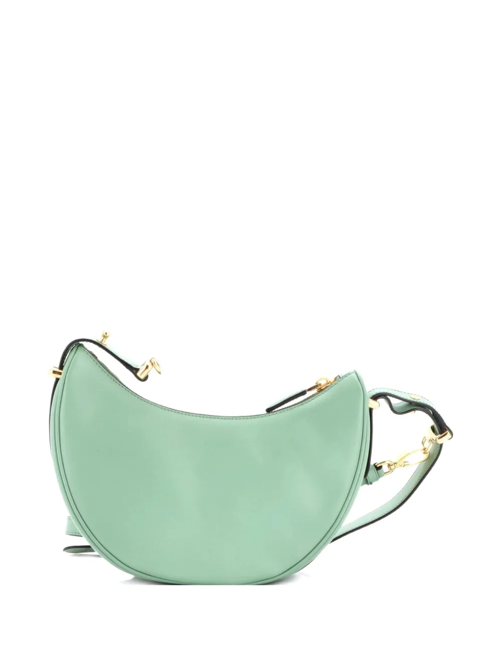  Prada Pre-owned Arque Half Moon Leather Small Hobo Bag - Green 