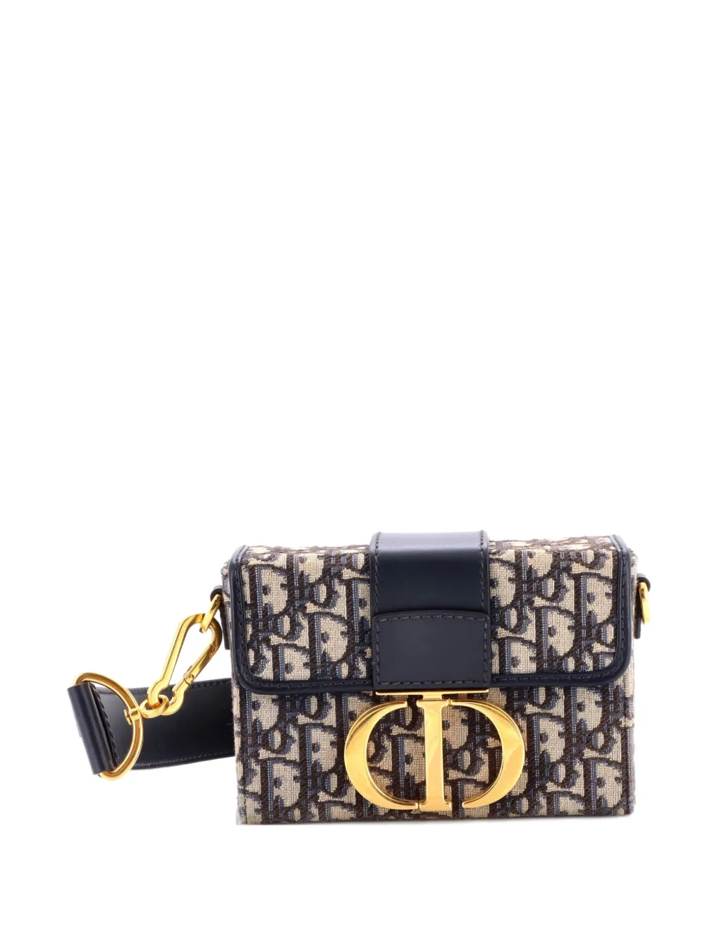 Christian Dior Pre-Owned 30 Montaigne Box Bag Oblique Canvas crossbody bag - Blu