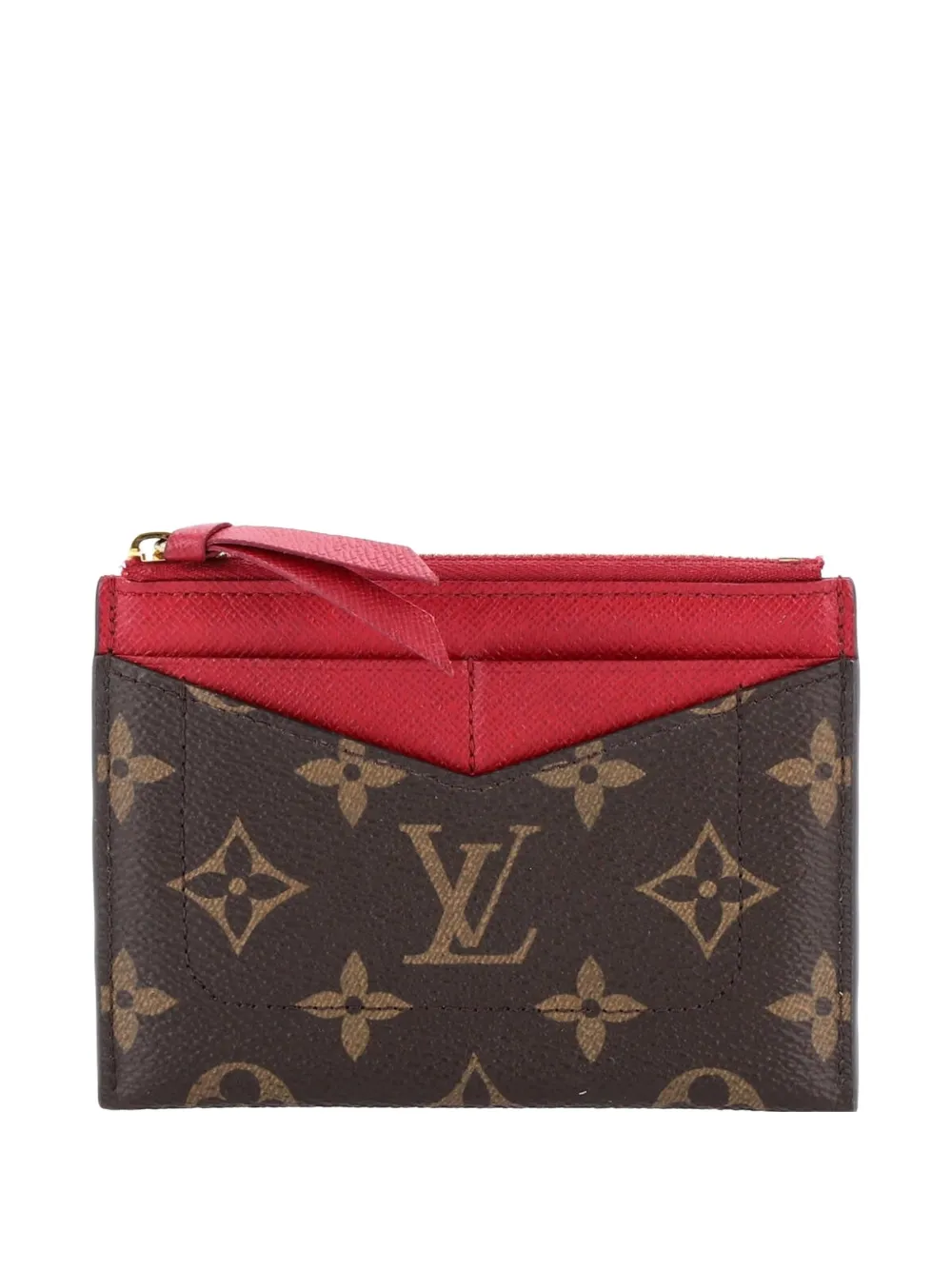 Louis Vuitton Pre-Owned Zipped Monogram Canvas card holder - Marrone