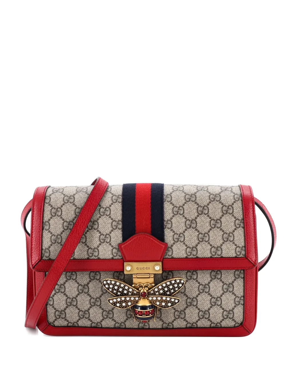Gucci Pre-Owned Queen Margaret Shoulder Bag GG Coated Canvas Medium crossbody bag - Marrone