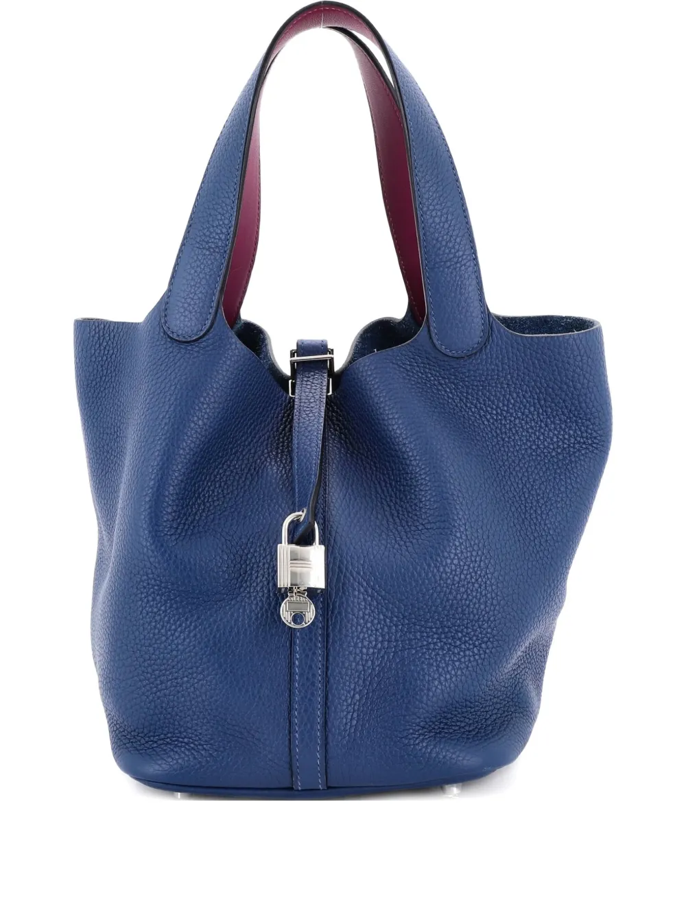 Hermès Pre-Owned Eclat Picotin Lock Bag Clemence MM bucket bag - Blue