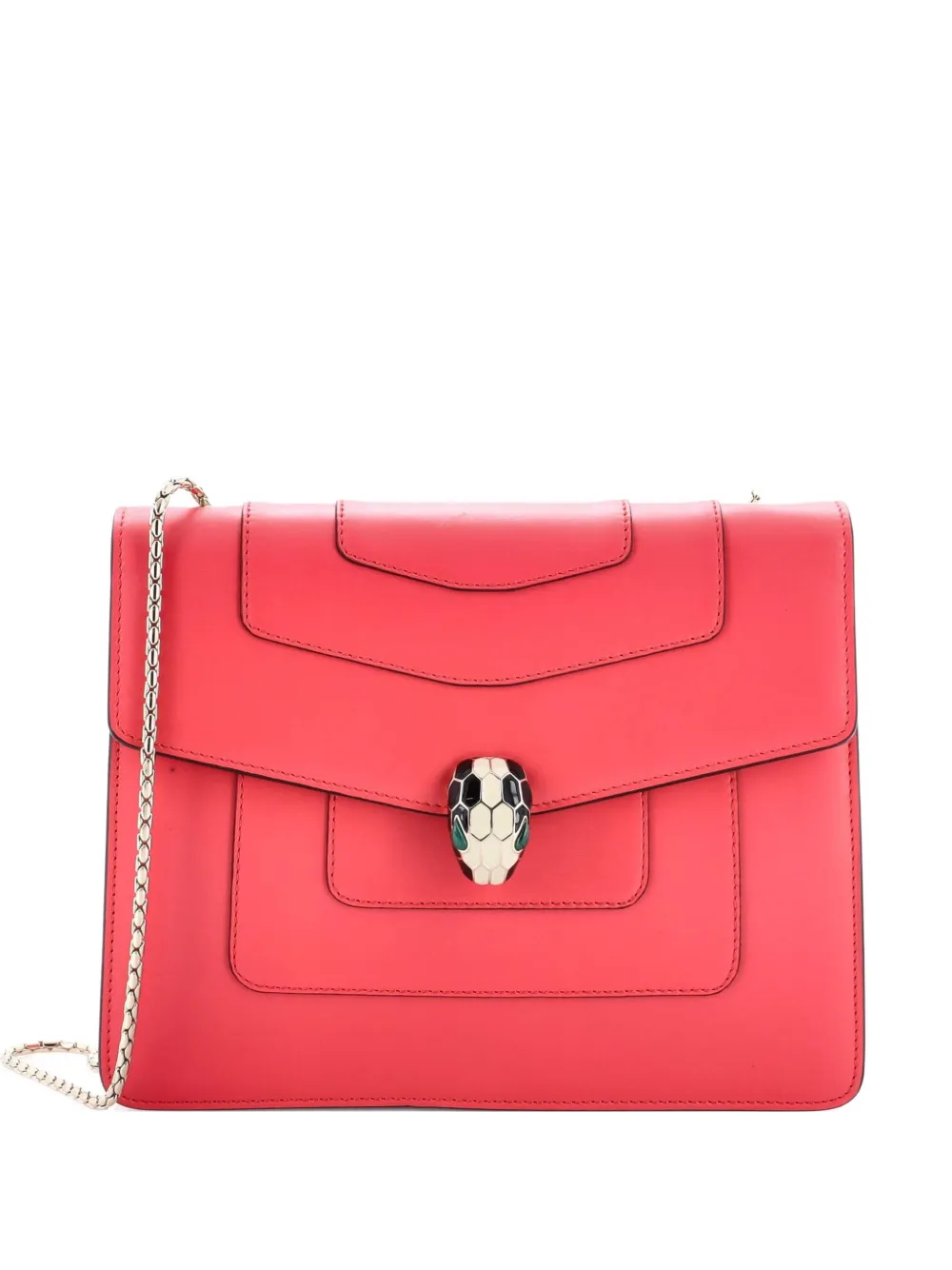 Bvlgari Pre-Owned Serpenti Forever Square Leather Medium shoulder bag - Rosa