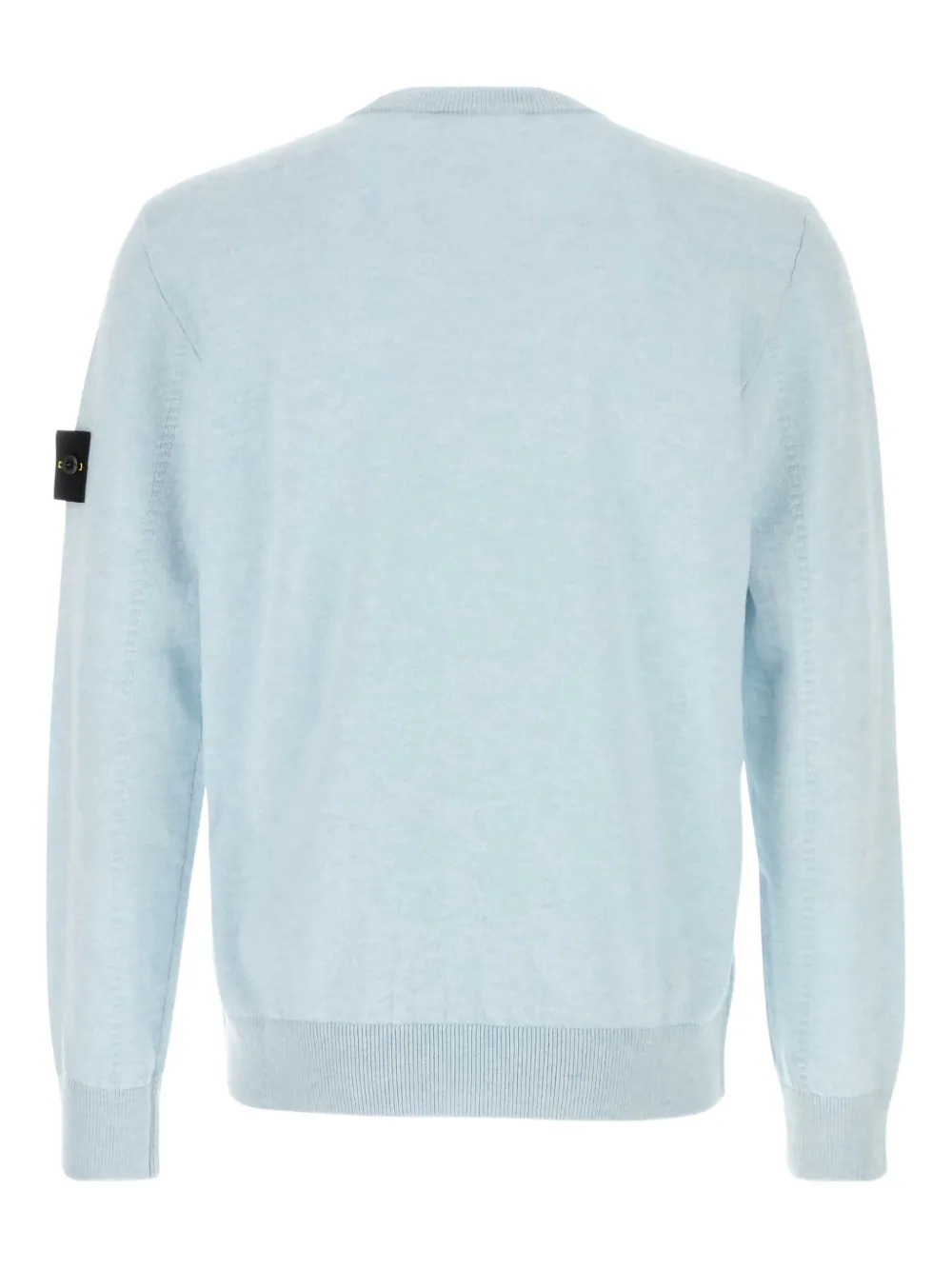 Stone Island logo-patch wool sweater - Blauw