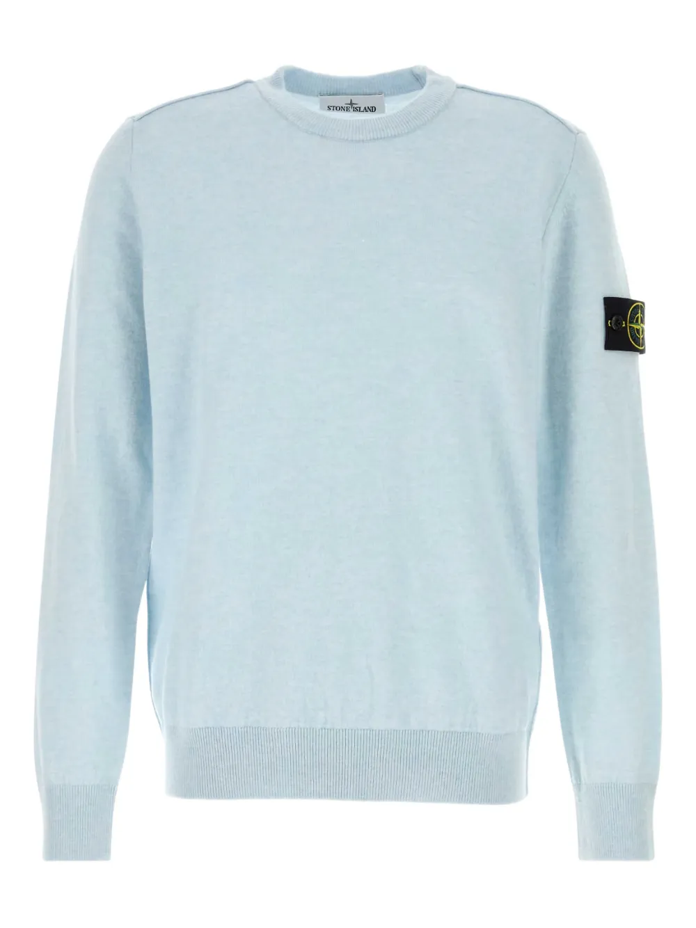 Stone Island logo-patch wool sweater - Blu