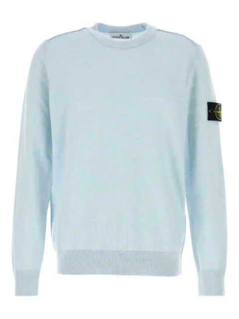 Stone Island logo-patch wool sweater