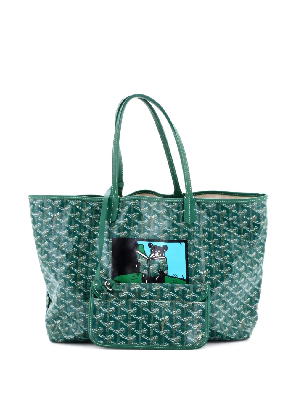 Goyard Pre-Owned Saint Louis Printed Coated Canvas PM tote bag - Verde
