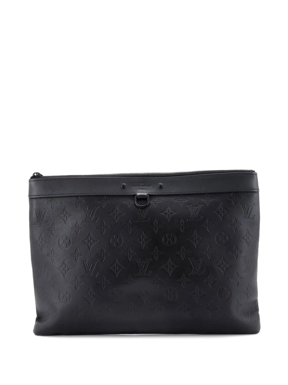Louis Vuitton Pre-Owned Discovery Pochette Monogram Shadow Leather GM pouch - Nero