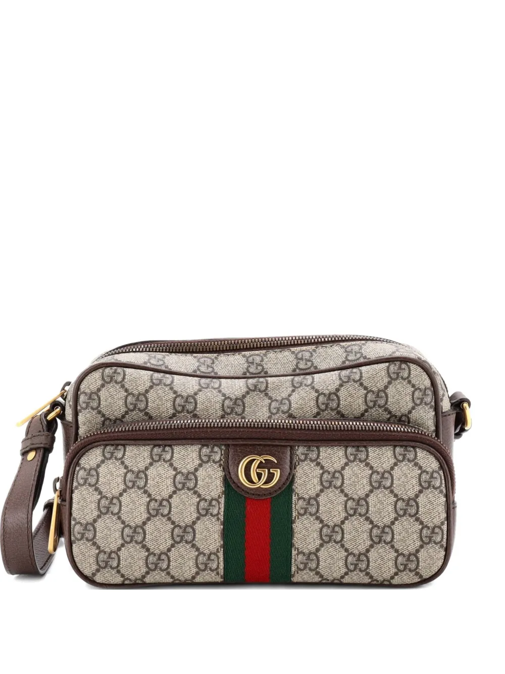 Gucci Pre-Owned Ophidia Front Pocket Messenger Bag GG Coated Canvas Small crossbody bag - Brown