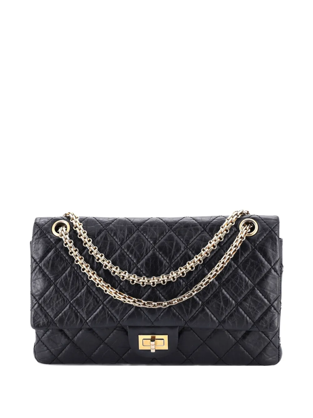 CHANEL Pre-Owned Reissue 2.55 Flap Bag Quilted Aged Calfskin 226 shoulder bag - Nero