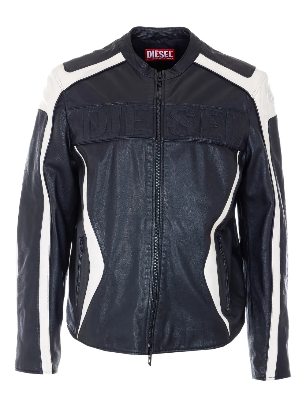 Diesel Adam logo-embossed zip-up jacket - Nero