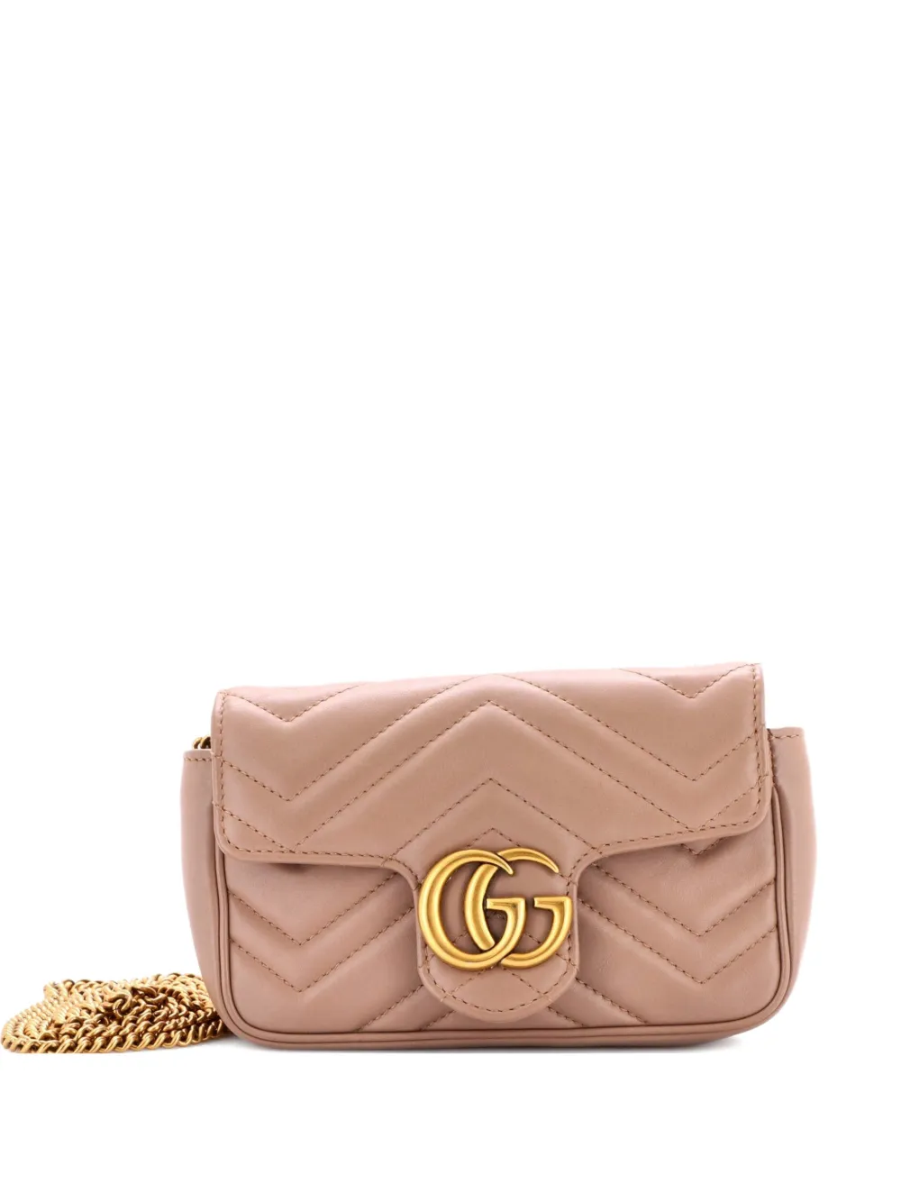 Gucci Pre-Owned GG Marmont Flap Bag Matelasse Leather Mini crossbody bag - Neutrals