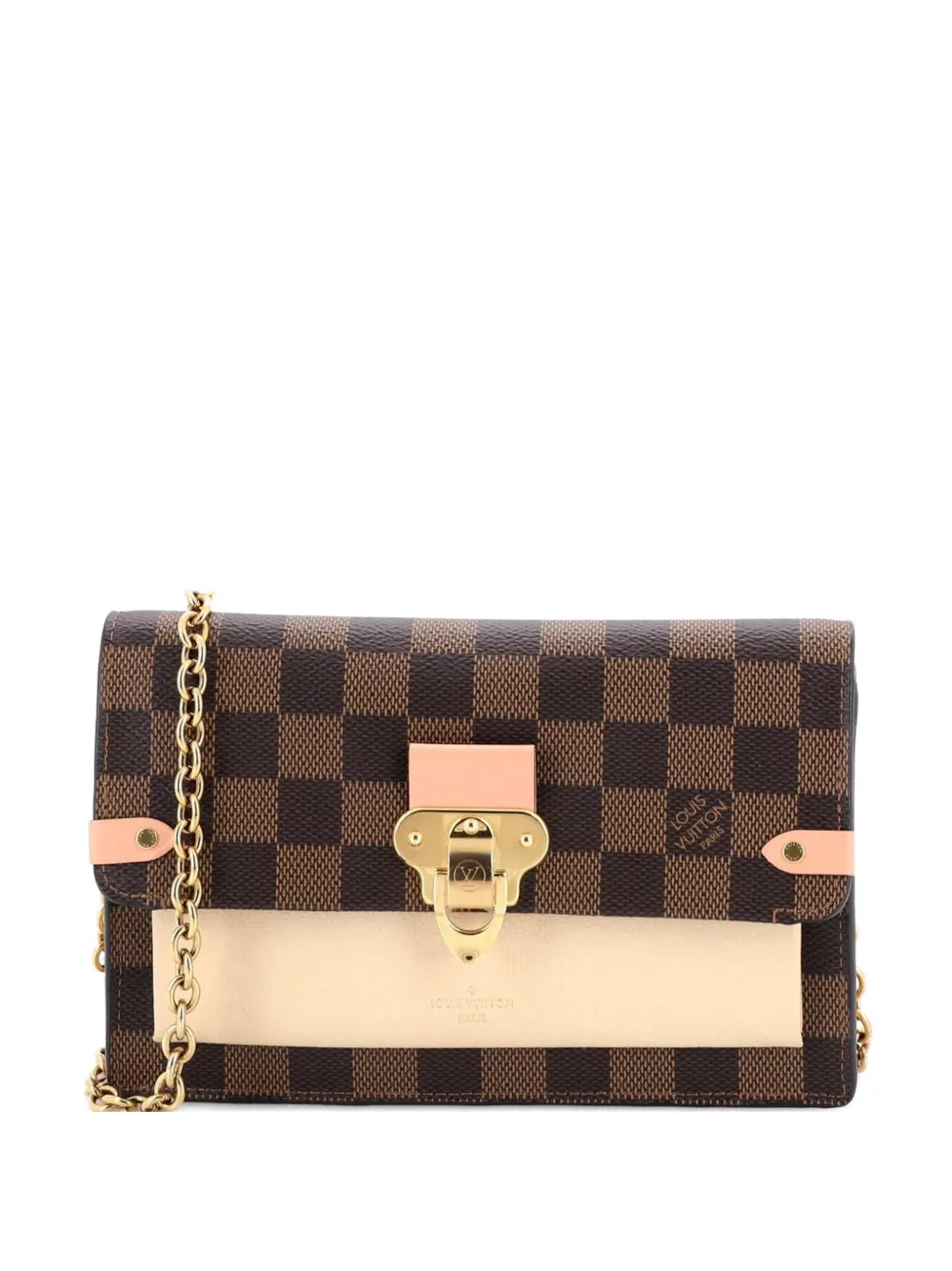 Louis Vuitton Pre-Owned Vavin Chain Wallet NM Damier with Leather crossbody bag - Marrone