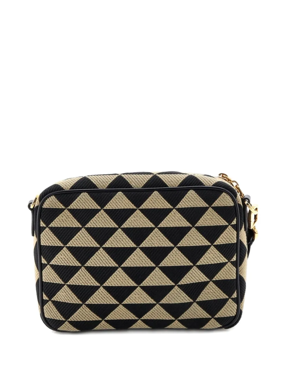 Prada Pre-Owned Symbole Zip Around Shoulder Bag Jacquard Crossbody
