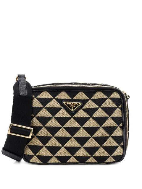 Prada Pre-Owned Symbole Zip Around Shoulder Bag Jacquard crossbody bag