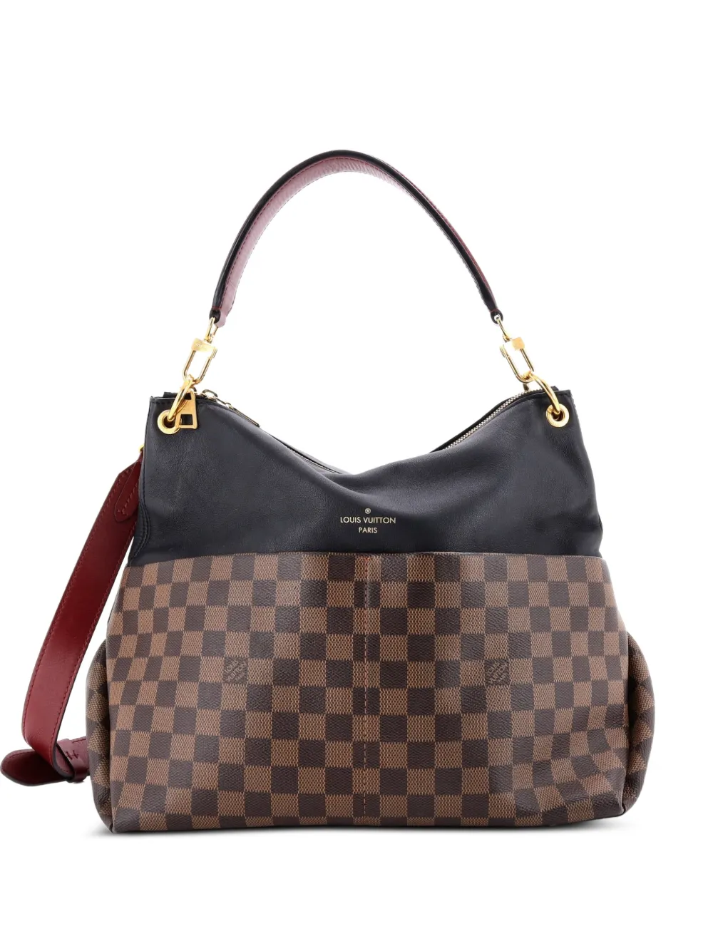 Louis Vuitton Pre-Owned Maida Handbag Damier with Leather hobo bag - Nero