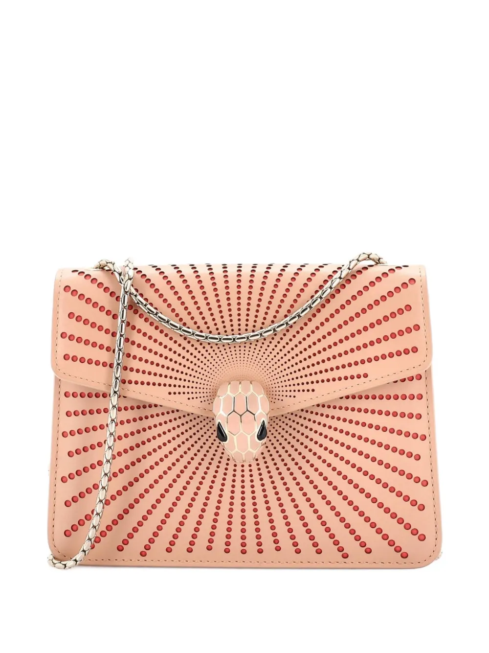 Bvlgari Pre-Owned Serpenti Forever Square Laser Cut Leather Small shoulder bag - Rosa