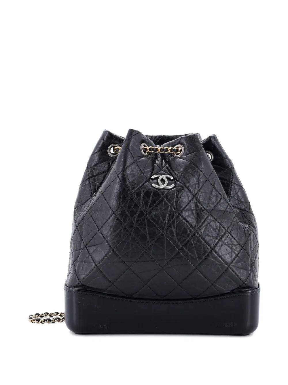CHANEL Pre-Owned Gabrielle Quilted Aged Calfskin Medium backpack - Nero