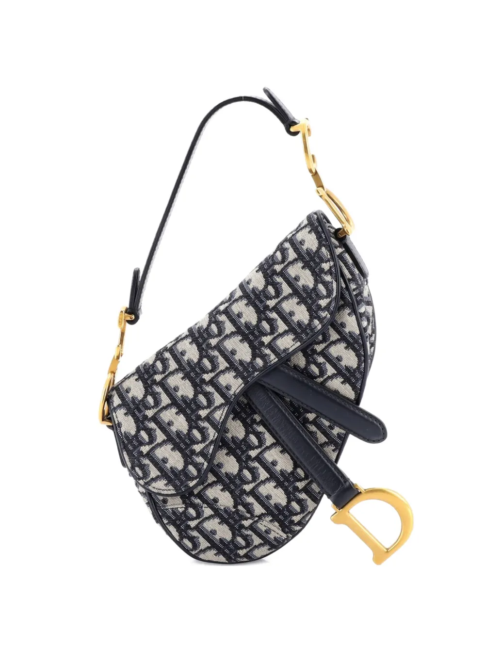 Christian Dior Pre-Owned Saddle Handbag Oblique Canvas Mini shoulder bag - Blu