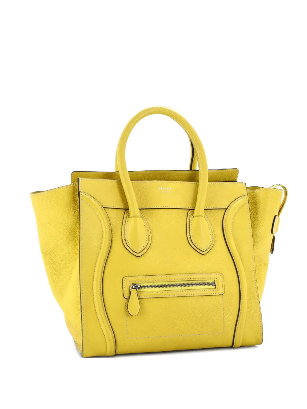 Celine Pre-Owned Luggage Bag Grainy Leather Mini tote bag - Giallo