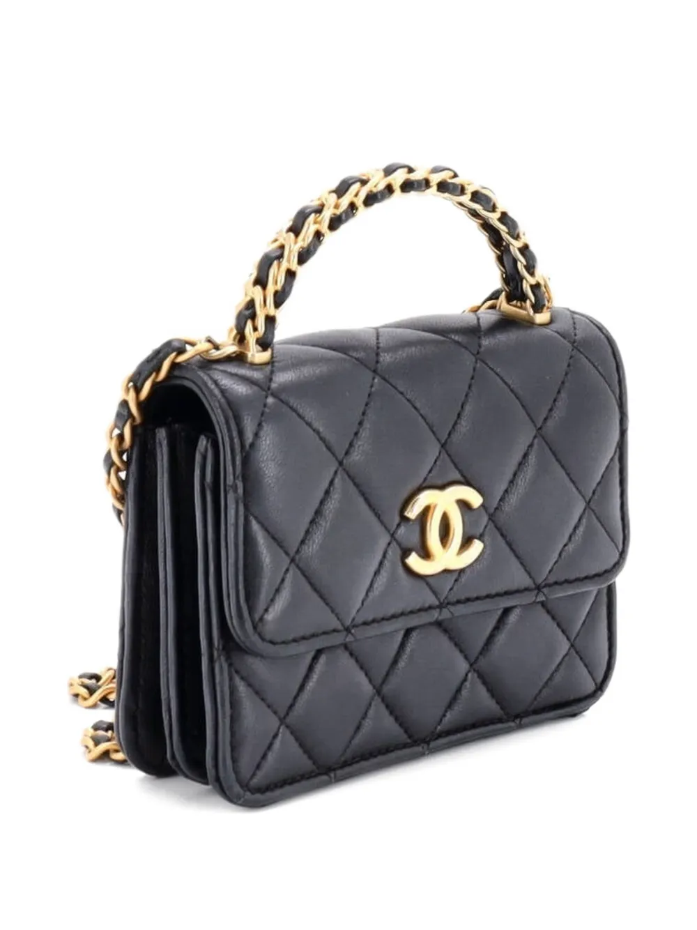 CHANEL Pre-Owned トップハンドル ココマーク フラップ クラッチオン