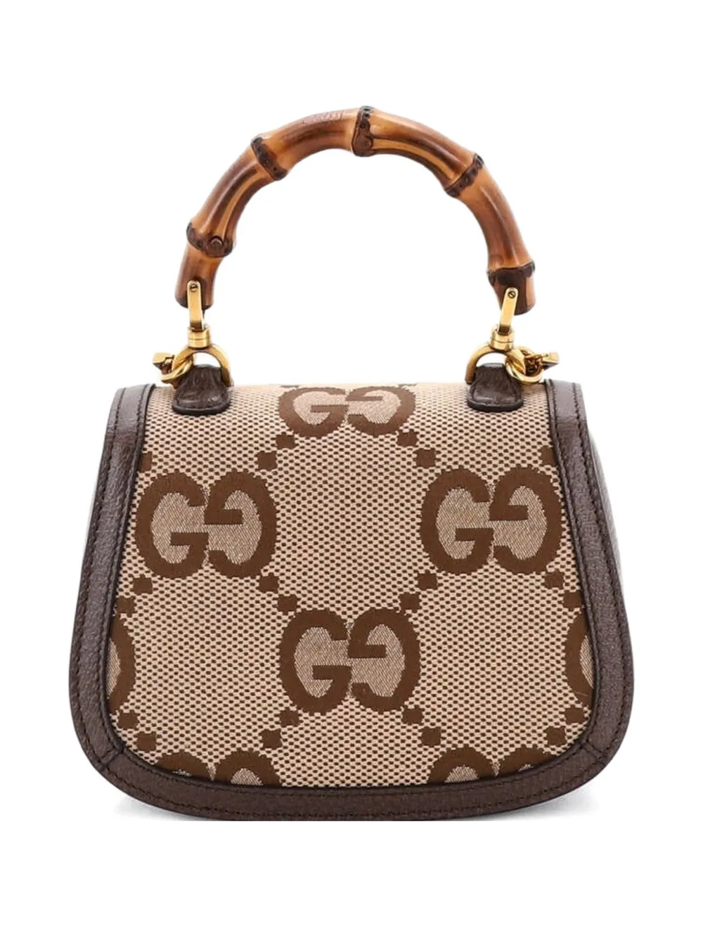 小物 GUCCI Gucci Pre-Owned バンブー1947 トップハンドル ジャンボ GGキャンバス