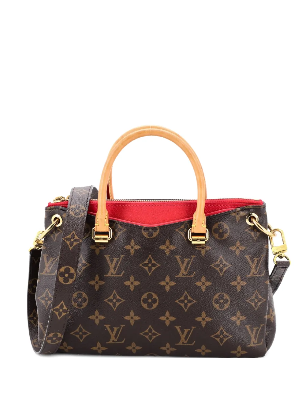 Louis Vuitton Pre-Owned Pallas Tote Monogram Canvas with Leather BB shoulder bag - Marrone