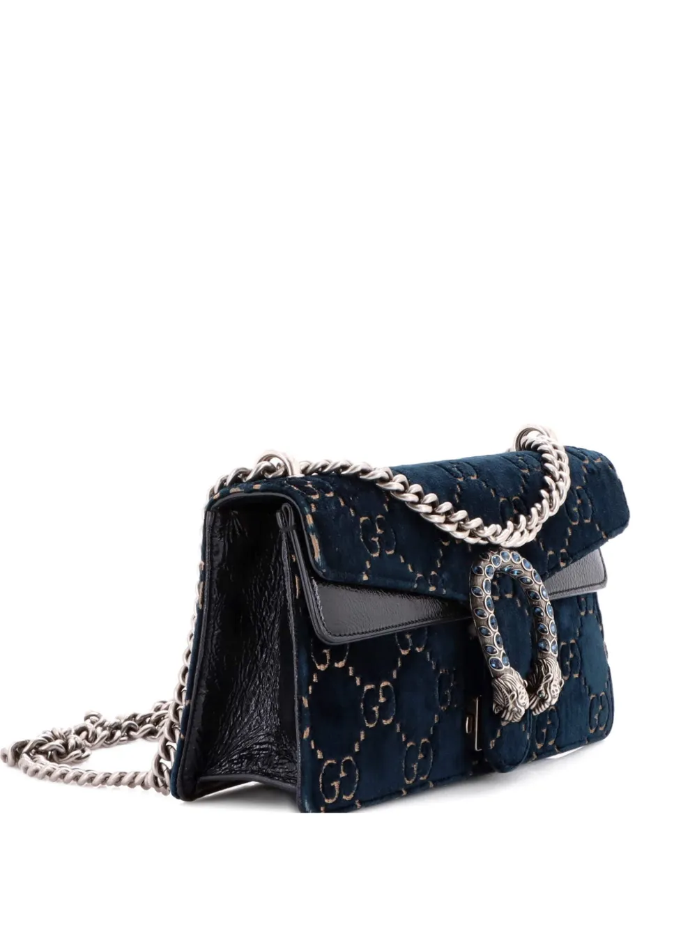 Gucci Pre-Owned Dionysus Bag GG Velvet Mini shoulder bag - Blu
