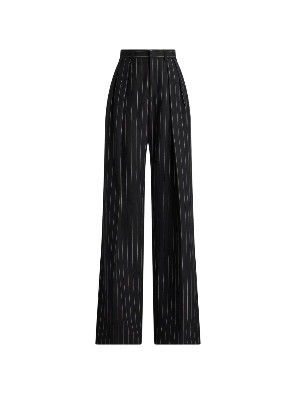 Ralph Lauren Collection striped pleated jody trousers - Nero