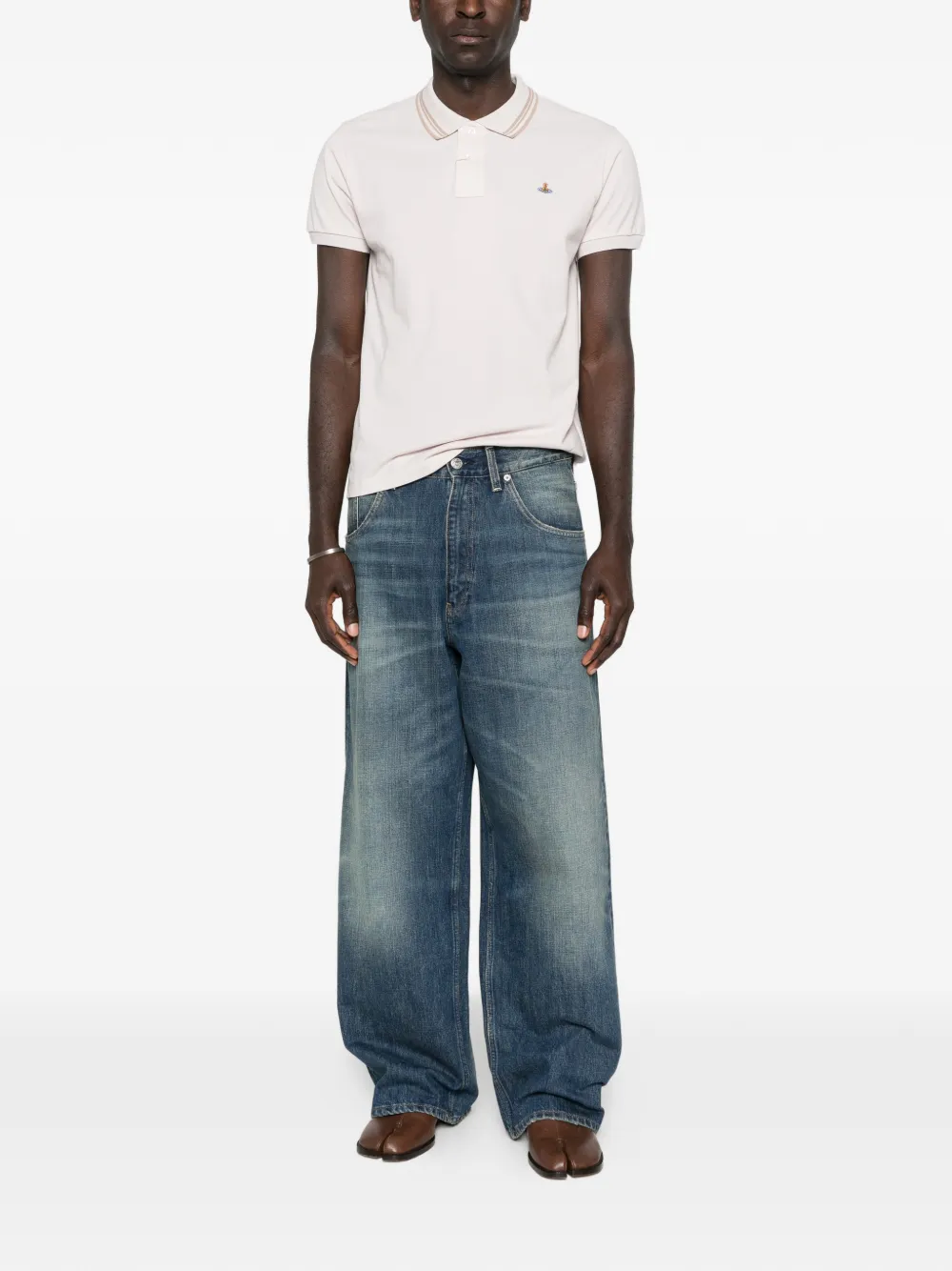 Vivienne Westwood Gestreept poloshirt Beige