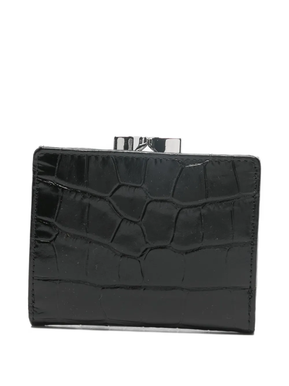 Vivienne Westwood small Frame orb embossed wallet - Zwart