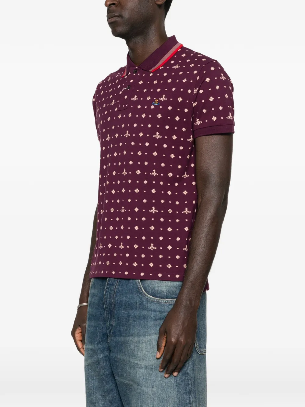 Vivienne Westwood Poloshirt met Orb-print Paars