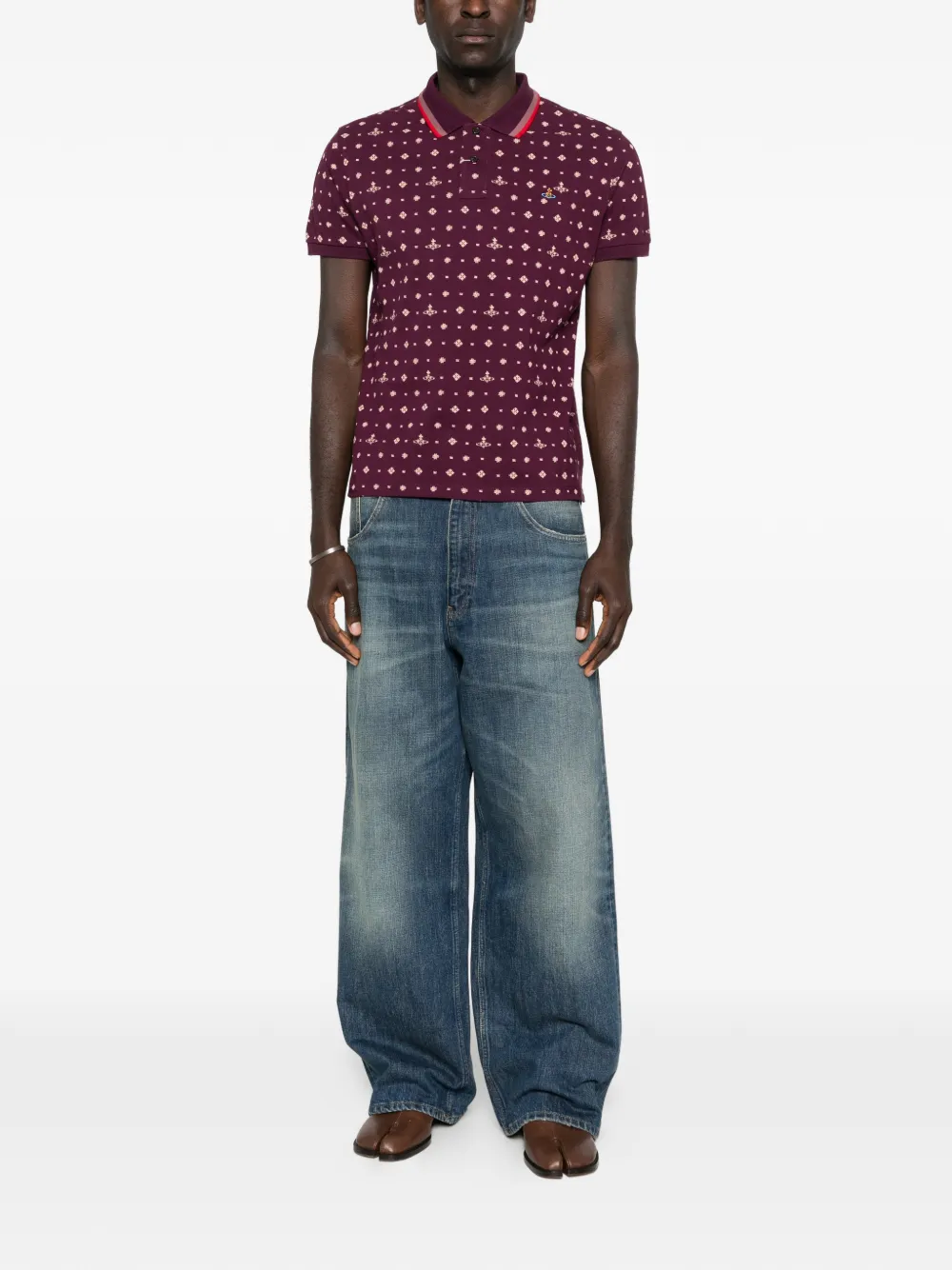 Vivienne Westwood Poloshirt met Orb-print Paars