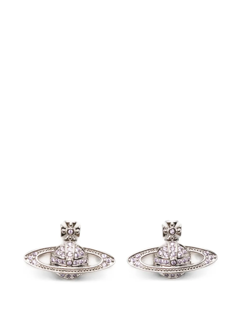 Vivienne Westwood mini Bas Relief Orb-motif earrings - Argento