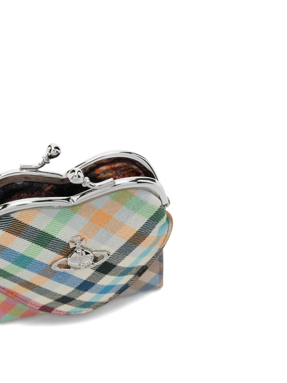  Vivienne Westwood Heart-shape Check Wallet - Neutrals 