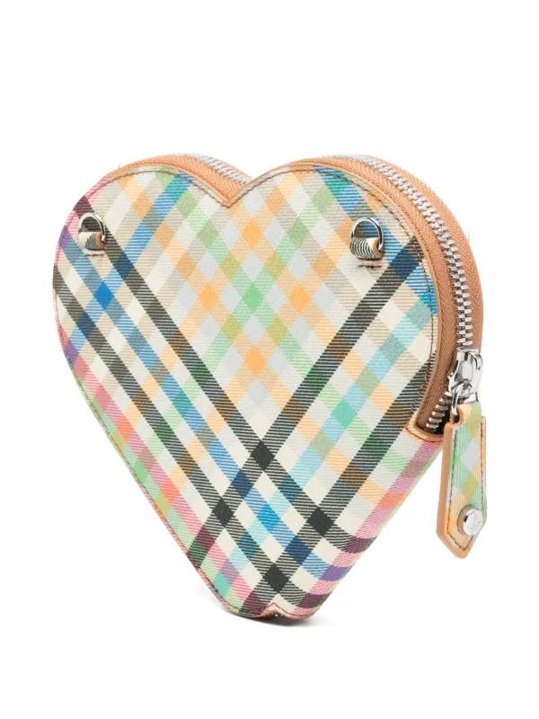 Vivienne Westwood ハート チェック ショルダーバッグ | ニュートラル 